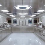 Bàn chậu rửa inox trong bếp công nghiệp