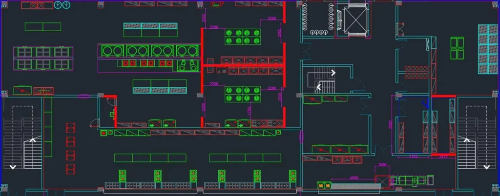 Bản vẽ mặt bằng dự án bếp công nghiệp tại Everwin Precision (Việt Nam)