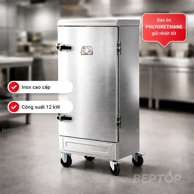 Tủ nấu cơm công nghiệp 12 khay dùng điện
