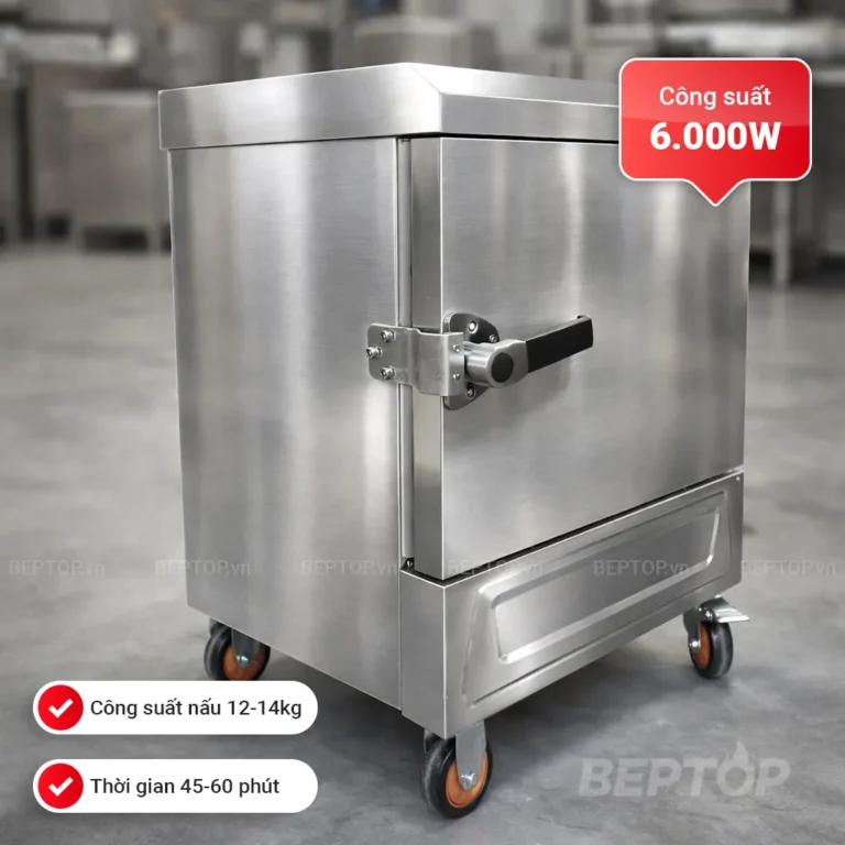 Tủ nấu cơm công nghiệp 4 khay dùng điện (TCD-4K)