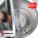 Nồi điện nấu phở 30L đế tròn BEPTOP làm từ inox 304 kết hợp lớp bảo ôn Polyurethan giúp giữ nhiệt tốt và an toàn khi sử dụng