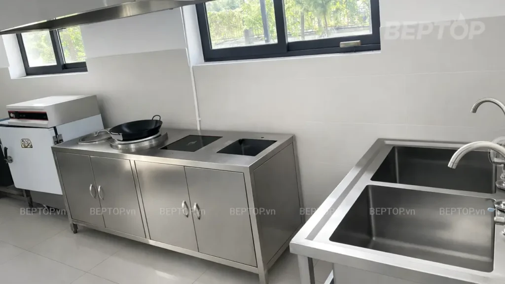 Thi công lắp đặt bếp công nghiệp Juneng