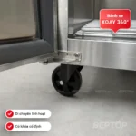 Bánh xe xoay 360 độ của tủ đông công nghiệp 4 cánh 1000L 1 chế độ BEPTOP