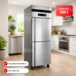 Tủ đông công nghiệp 2 cánh 500L inox BEPTOP dùng cho bếp nhà hàng