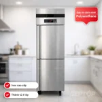 Tủ đông công nghiệp 2 cánh inox BEPTOP với lớp bảo ôn polyurethane 3 lớp