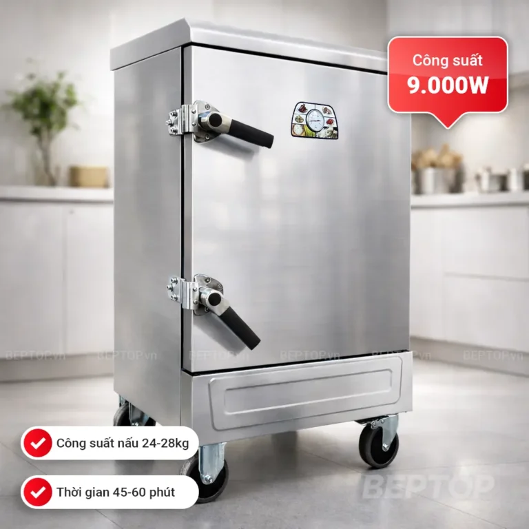 Tủ nấu cơm công nghiệp 8 khay dùng điện (TCD-8K)