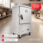 Tủ cơm công nghiệp 6 khay bằng gas nấu nhanh tiết kiệm nhiên liệu phù hợp nhà hàng quán ăn bếp tập thể