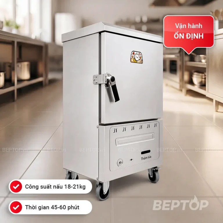 Tủ nấu cơm công nghiệp 6 khay dùng gas